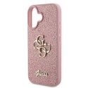 Oryginalne Etui IPHONE 16 Guess Hardcase Fixed Glitter Big 4G (GUHCP16SHG4SGP) różowe