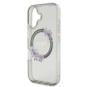 Oryginalne Etui IPHONE 16 Guess Hardcase IML Flowers Wreath MagSafe (GUHMP16SHFWFCK) czarne