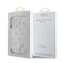 Oryginalne Etui IPHONE 16 Guess Hardcase Leather 4G Triangle Strass MagSafe (GUHCP16SP4TDPP) różowe