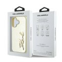 Oryginalne Etui IPHONE 16 Karl Lagerfeld Hardcase Metal Signature (KLHCP16SPFMFBKMD) złote