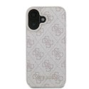 Oryginalne Etui IPHONE 16 PLUS Guess Hardcase 4G Classic (GUHCP16MG4GFPI) różowe