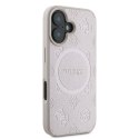 Oryginalne Etui IPHONE 16 PLUS Guess Hardcase Saffiano Peony Classic Logo MagSafe (GUHMP16MPSAPSMEP) różowe