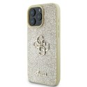 Oryginalne Etui IPHONE 16 PRO Guess Hardcase Fixed Glitter Big 4G (GUHCP16LHG4SGD) złote