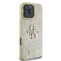 Oryginalne Etui IPHONE 16 PRO Guess Hardcase Fixed Glitter Big 4G (GUHCP16LHG4SGD) złote