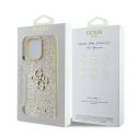 Oryginalne Etui IPHONE 16 PRO Guess Hardcase Fixed Glitter Big 4G (GUHCP16LHG4SGD) złote