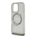 Oryginalne Etui IPHONE 16 PRO Guess Hardcase IML Flowers Wreath MagSafe (GUHMP16LHFWFCK) czarne