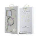 Oryginalne Etui IPHONE 16 PRO Guess Hardcase IML Flowers Wreath MagSafe (GUHMP16LHFWFCK) czarne