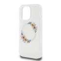 Oryginalne Etui IPHONE 16 PRO Guess Hardcase IML Flowers Wreath MagSafe (GUHMP16LHFWFCT) transparentne