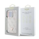 Oryginalne Etui IPHONE 16 PRO Guess Hardcase Leather 4G Triangle Strass MagSafe (GUHCP16LP4TDPP) różowe