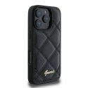 Oryginalne Etui IPHONE 16 PRO Guess Hardcase Quilted Metal Logo (GUHCP16LPSQSQSK) czarne