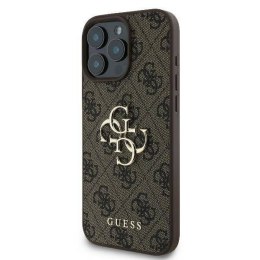 Oryginalne Etui IPHONE 16 PRO MAX Guess Hardcase 4G Big Logo (GUHCP16X4GMGBR) brązowe