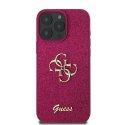 Oryginalne Etui IPHONE 16 PRO MAX Guess Hardcase Fixed Glitter Big 4G (GUHCP16XHG4SGU) fioletowe