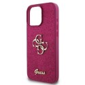 Oryginalne Etui IPHONE 16 PRO MAX Guess Hardcase Fixed Glitter Big 4G (GUHCP16XHG4SGU) fioletowe