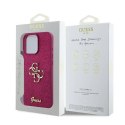 Oryginalne Etui IPHONE 16 PRO MAX Guess Hardcase Fixed Glitter Big 4G (GUHCP16XHG4SGU) fioletowe