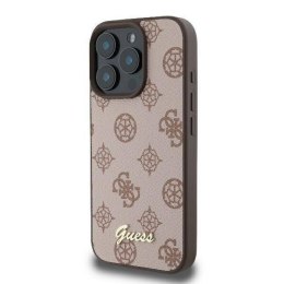 Oryginalne Etui IPHONE 16 PRO MAX Guess Hardcase Peony Script MagSafe (GUHMP16XPGPYSW) brązowe