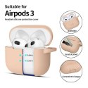 Etui APPLE AIRPODS 3 Tech-Protect Silicone Caffe Latte kremowe