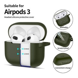 Etui APPLE AIRPODS 3 Tech-Protect Silicone Olive zielone