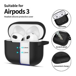 Etui APPLE AIRPODS 3 Tech-Protect Silicone czarne