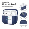 Etui APPLE AIRPODS PRO 1 / 2 Tech-Protect Silicone granatowe