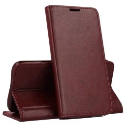 Etui IPHONE 14 PRO MAX Portfel z Klapką Skóra Ekologiczna Kabura Magnet Book burgundowe