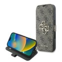 Oryginalne Etui IPHONE 16 Guess Book 4G Metal Logo (GUBKP16S4GMGBR) brązowe