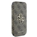 Oryginalne Etui IPHONE 16 Guess Book 4G Metal Logo (GUBKP16S4GMGBR) brązowe