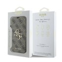 Oryginalne Etui IPHONE 16 Guess Book 4G Metal Logo (GUBKP16S4GMGBR) brązowe