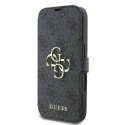 Oryginalne Etui IPHONE 16 Guess Book 4G Metal Logo (GUBKP16S4GMGGR) czarne