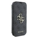 Oryginalne Etui IPHONE 16 Guess Book 4G Metal Logo (GUBKP16S4GMGGR) czarne