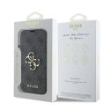 Oryginalne Etui IPHONE 16 Guess Book 4G Metal Logo (GUBKP16S4GMGGR) czarne