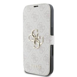 Oryginalne Etui IPHONE 16 Guess Book 4G Metal Logo (GUBKP16S4GMGPI) różowe