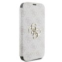 Oryginalne Etui IPHONE 16 Guess Book 4G Metal Logo (GUBKP16S4GMGPI) różowe