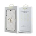 Oryginalne Etui IPHONE 16 Guess Book 4G Metal Logo (GUBKP16S4GMGPI) różowe