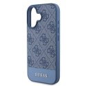 Oryginalne Etui IPHONE 16 Guess Hardcase 4G Bottom Stripe (GUHCP16SG4GLBL) niebieskie