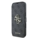 Oryginalne Etui IPHONE 16 PLUS Guess Book 4G Metal Logo (GUBKP16M4GMGGR) czarne