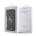 Oryginalne Etui IPHONE 16 PLUS Guess Book 4G Metal Logo (GUBKP16M4GMGGR) czarne