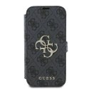 Oryginalne Etui IPHONE 16 PRO Guess Book 4G Metal Logo (GUBKP16L4GMGGR) czarne