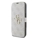 Oryginalne Etui IPHONE 16 PRO Guess Book 4G Metal Logo (GUBKP16L4GMGPI) różowe