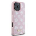 Oryginalne Etui IPHONE 16 PRO Guess Hardcase Peony Script Logo MagSafe (GUHMP16LPGPYSP) różowe