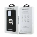 Oryginalne Etui IPHONE 16 PRO Karl Lagerfeld Hardcase Silicone Choupette Head Print MagSafe (KLHMP16LSKHPPLK) czarne