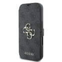 Oryginalne Etui IPHONE 16 PRO MAX Guess Book 4G Metal Logo (GUBKP16X4GMGGR) czarne