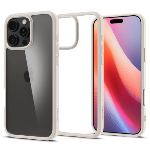 Etui IPHONE 16 PRO Spigen Ultra Hybrid Natural Titanium kremowe