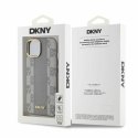 Oryginalne Etui IPHONE 14 DKNY Hardcase Leather Checkered Mono Pattern MagSafe (DKHMP14SPCPVSLE) beżowe