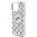 Oryginalne Etui IPHONE 15 PRO Karl Lagerfeld IML Monogram Karl&Choupette Head MagSafe (KLHMP15LHMCKMHT) transparentne