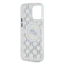 Oryginalne Etui IPHONE 15 PRO Karl Lagerfeld IML Monogram Karl&Choupette Head MagSafe (KLHMP15LHMCKMHT) transparentne