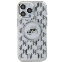 Oryginalne Etui IPHONE 15 PRO MAX Karl Lagerfeld IML Monogram Karl&Choupette Head MagSafe (KLHMP15XHMCKMHT) transparentne