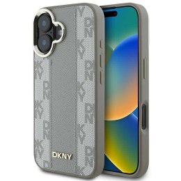 Oryginalne Etui IPHONE 16 DKNY Hardcase Checkered Pattern MagSafe (DKHMP16SPCPVSLE) beżowe