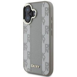 Oryginalne Etui IPHONE 16 DKNY Hardcase Checkered Pattern MagSafe (DKHMP16SPCPVSLE) beżowe