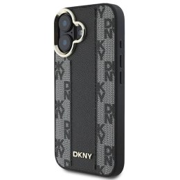 Oryginalne Etui IPHONE 16 DKNY Hardcase Checkered Pattern MagSafe (DKHMP16SPCPVSLK) czarne