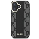 Oryginalne Etui IPHONE 16 DKNY Hardcase Checkered Pattern MagSafe (DKHMP16SPCPVSLK) czarne